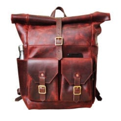 leather backpack roll top Hunter Roll Top