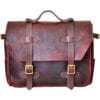 Leather messenger organizer bag