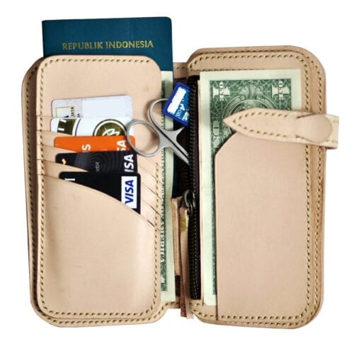 iphone wallet for men with vegetable tanned leather