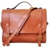 Leather Messenger Bag With Organizer