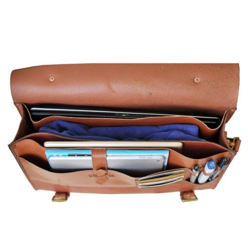 Brandy Copper - Leather Messenger Bag With Organizer - Image 4