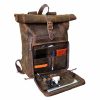 walklo leather daily roll top organizer